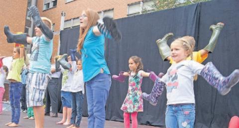 Das Stadtzentrum ist auch ein Theater
